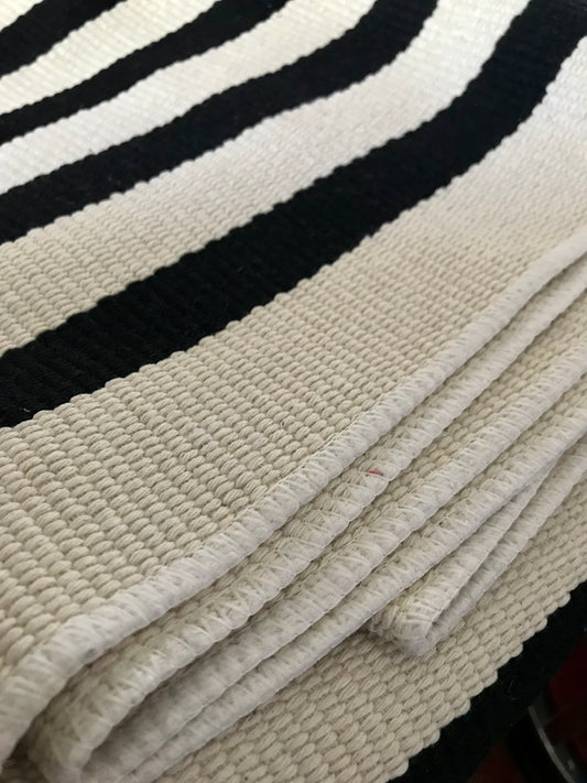 Black and white kilim rug 120x180cm, by House of Zanele