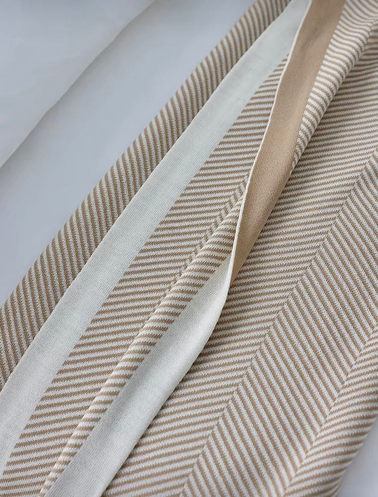 Beige Acrylic Soft Winter Throw 130x220cm by House of Zanele