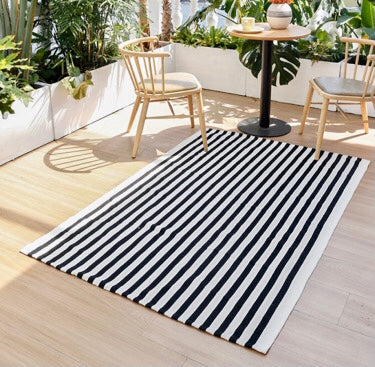 Black and white kilim rug 120x180cm, by House of Zanele
