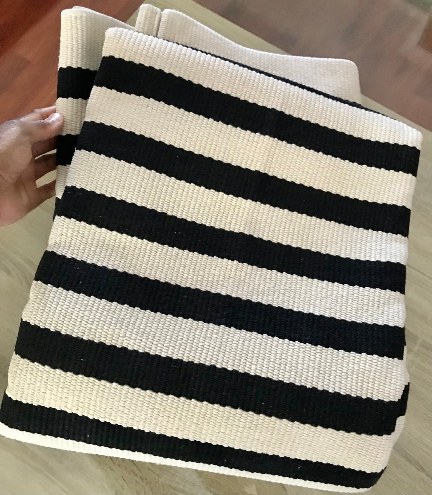 Black and white kilim rug 120x180cm, by House of Zanele