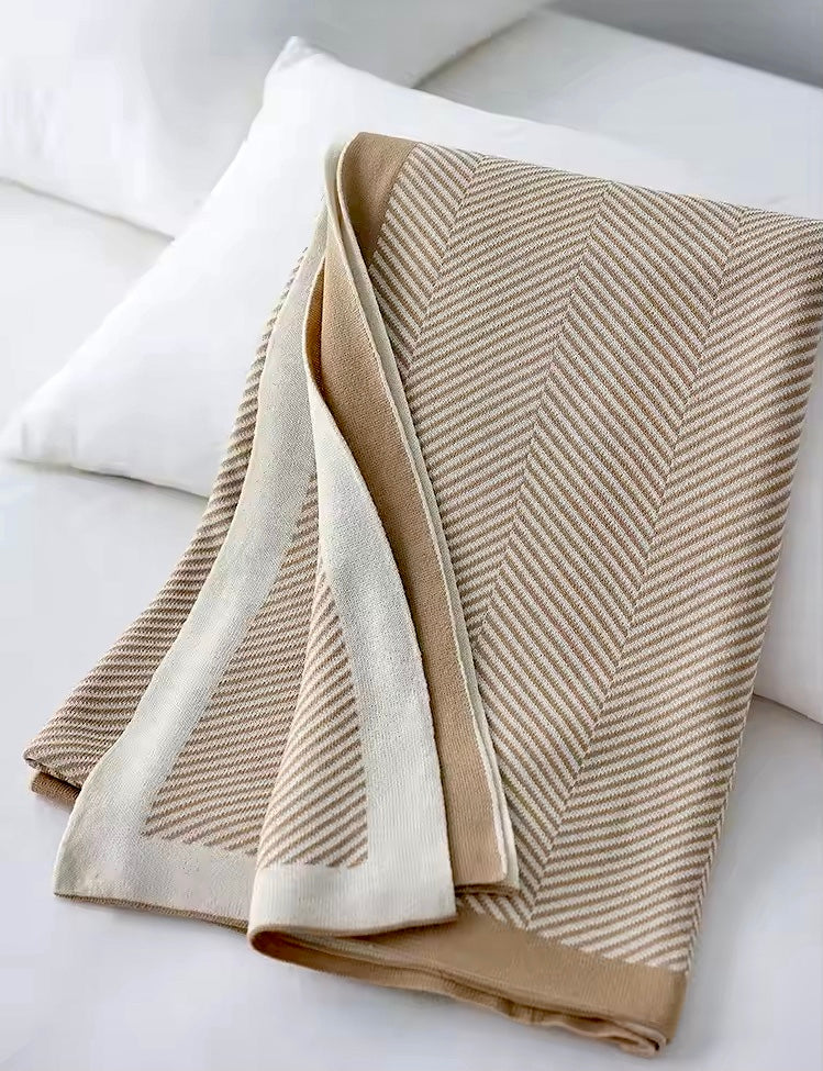 Beige Acrylic Soft Winter Throw 130x220cm by House of Zanele