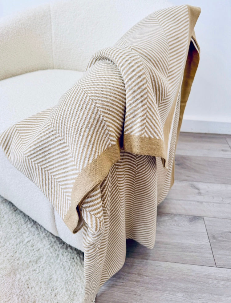 Beige Acrylic Soft Winter Throw 130x220cm by House of Zanele