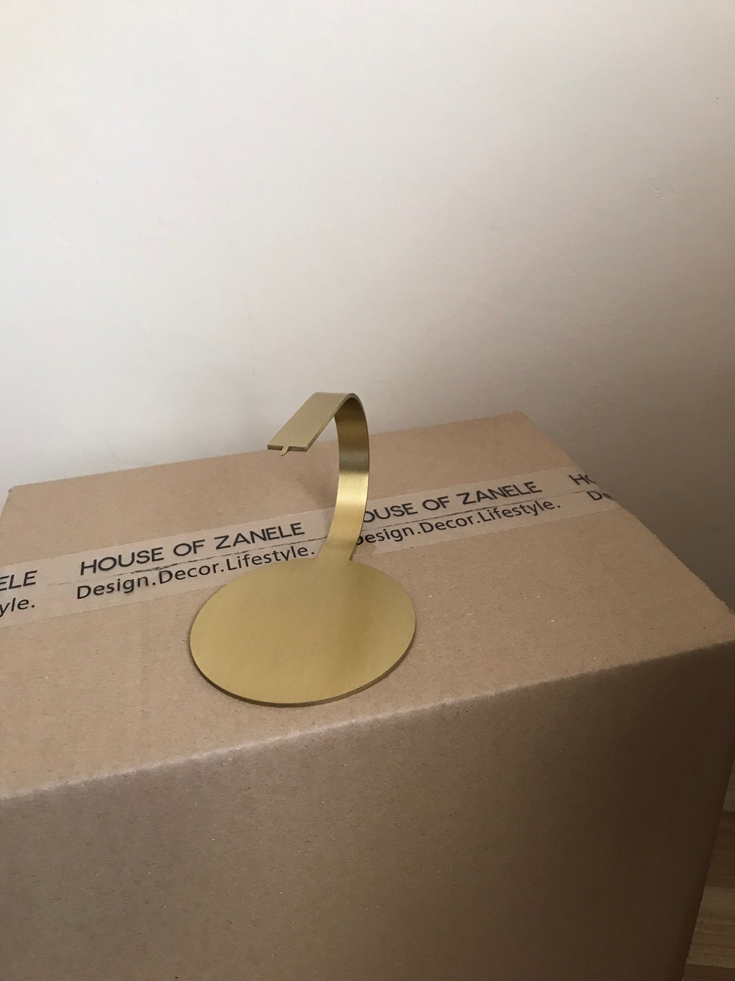 Gold Brass Candle Holder