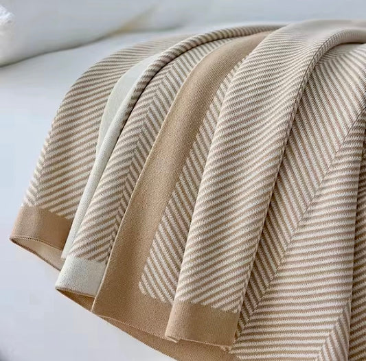 Beige Acrylic Soft Winter Throw 130x220cm by House of Zanele